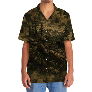 Bigfoot Black Bear Hunting Camouflage Funny Hawaiian Shirt