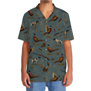 Vintage Slate Pheasant Hunt Hawaiian Shirt
