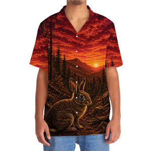 Rabbit Hunting Burnt Sky Hawaiian Shirt