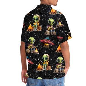 Cosmic Alien UFO Camping Hawaiian Shirt