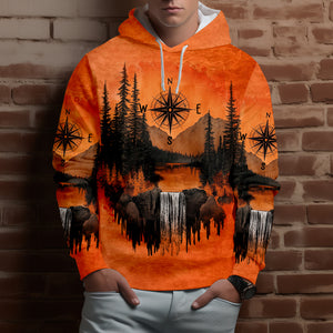Into The Mountains I Go Orange All Over Print Shirt