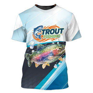 Trout Fish Blue Sport All Over Print Shirt