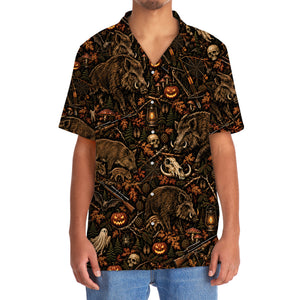 Hog Hunting Halloween Hawaiian Shirt