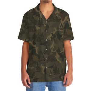 Camper Camping Camouflage Hawaiian Shirt