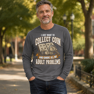 Vintage I Just Want To Collect Coin - 6-CS2D-Charcoal