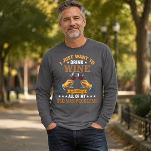 Vintage I Just Want To Drink Wine - 6-CS2D-Charcoal