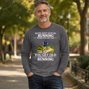 Old Man Don't Stop Running - 6-CS2D-Charcoal
