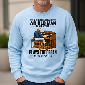 An Old Man Still Plays The Organ In His 70s - 6-CS2D-LightBlue