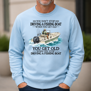 Don't Stop Driving Fishing Boat - 6-CS2D-LightBlue
