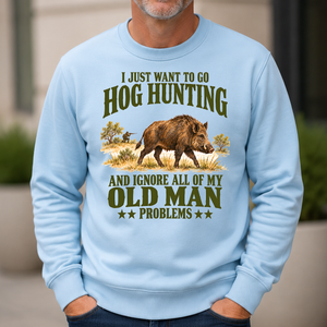 I Just Want To Go Hog Hunting Vector - 6-CS2D-LightBlue