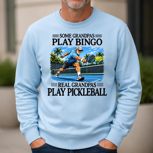 Some Grandpas Play Bingo Real Grandpas Play Pickleball - 6-CS2D-LightBlue