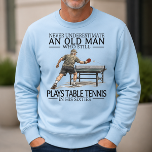 An Old Man Who Still Plays Table Tennis In His Sixties - 6-CS2D-LightBlue