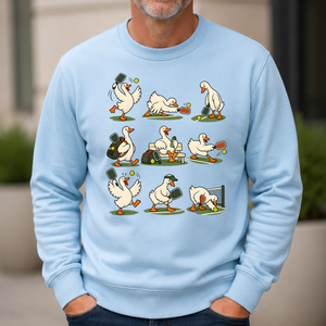Funny Ducks Playing Pickleball - 6-CS2D-LightBlue