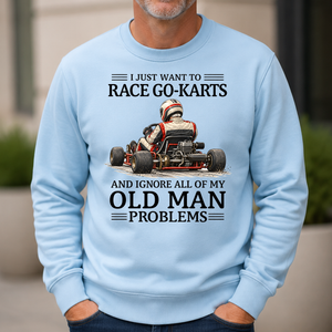 I Just Want To Race Go-Karts - 6-CS2D-LightBlue