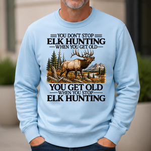 Don't Stop Elk Hunting - 6-CS2D-LightBlue