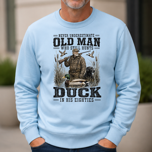 Old Man Hunting Duck In His Eighties - 6-CS2D-LightBlue
