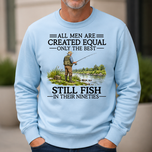 All Men Are Created Equal Only The Best Still Fish 90s - 6-CS2D-LightBlue