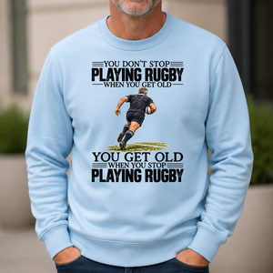 Vintage You Get Old When You Stop Playing Rugby - 6-CS2D-LightBlue