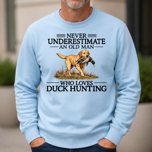 Never Underestimate An Old Man Who Loves Duck Hunting Art - 6-CS2D-LightBlue