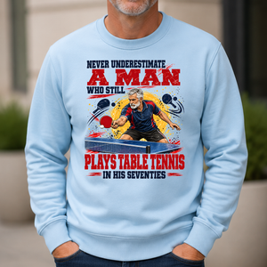 A Man Still Plays Table Tennis In His 70s - 6-CS2D-LightBlue
