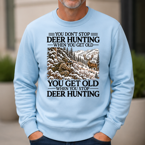 Don't Stop Mule Deer Hunting Snow - 6-CS2D-LightBlue