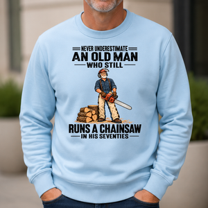 An Old Man Still Runs A Chainsaw In His 70s - 6-CS2D-LightBlue
