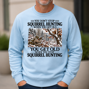 Don't Stop Winter Squirrel Hunting Snow - 6-CS2D-LightBlue