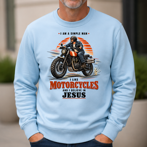 I Like Motorcycles And Believe In Jesus - 6-CS2D-LightBlue