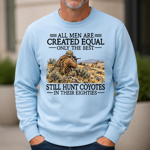 All Men Are Created Equal Coyote Hunting 80s - 6-CS2D-LightBlue