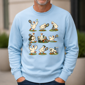 Funny Ducks Playing Tennis - 6-CS2D-LightBlue