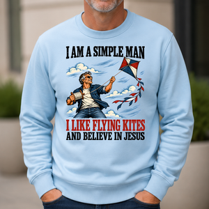 I Like Flying Kites And Believe In Jesus - 6-CS2D-LightBlue