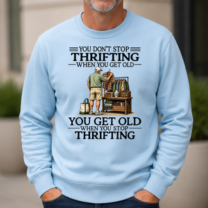 Don't Stop Thrifting Vintage Art - 6-CS2D-LightBlue