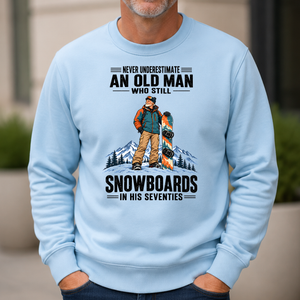 Never Underestimate An Old Man Snowboards In His 70s - 6-CS2D-LightBlue