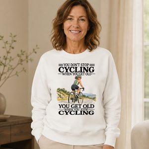 Don't Stop Cycling - 6-CS2D-White