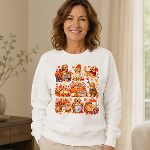 Golden Retriever Hello Fall - 6-CS2D-White