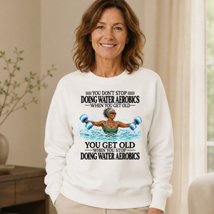 Don't Stop Water Aerobics Woman - 6-CS2D-White