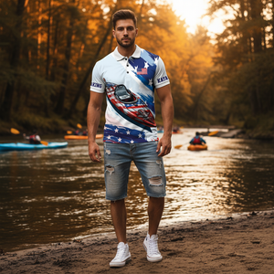 Custom Name Kayaking America All Over Print Shirt