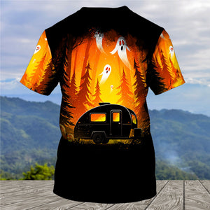 Horror Campfire In The Wild All Over Print Shirt