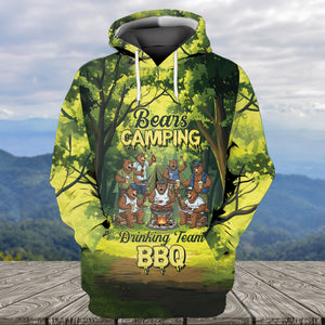 Bear Family BBQs All Over Print Shirt