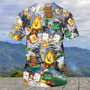 Camping Drinking Beer Party All Over Print Shirt