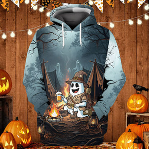 Custom Name Welcome To The Spookiest Campfire All Over Print Shirt