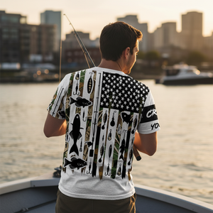 Custom Name Crappie Fish Black All Over Print Shirt