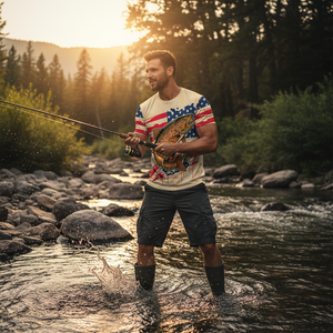 Vintage America Custom Name Trout Fishing All Over Print Shirt