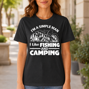 I Like Fishing And Camping - 6-TS2D-Black