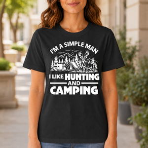 I Like Hunting And Camping - 6-TS2D-Black