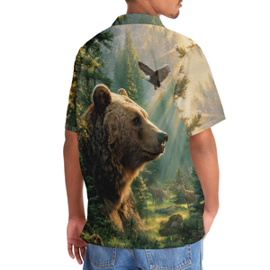 Grizzly Bear Wilderness Hawaiian Shirt