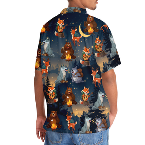 Funny Camping Animals Hawaiian Shirt