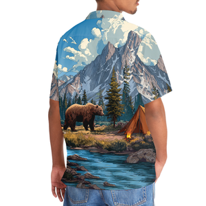 Wild Bear Camping Adventure 3D Hawaiian Shirt