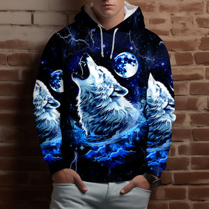 Mystical Wolf Howing Art All Over Print Shirt