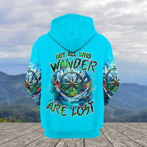 Compass Not All Who Wander Are Lost All Over Print Shirt
